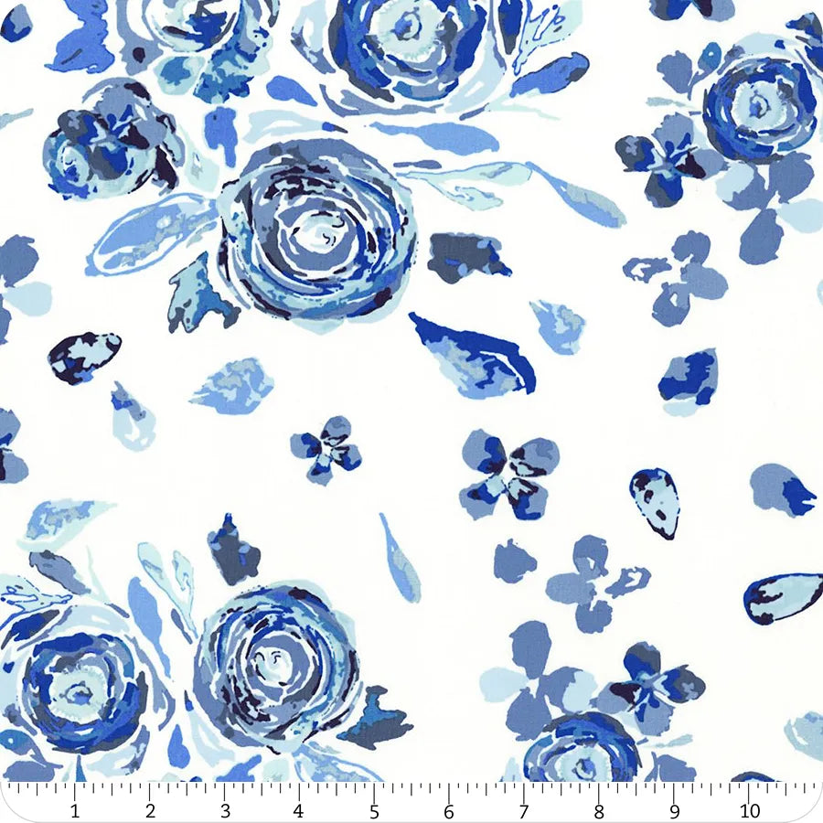 Crisscross Blue - True Blue Collection by Maureen Cracknell - Art