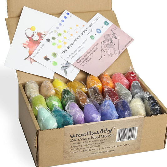 24 Colors Wool Mix Kit - homesewn