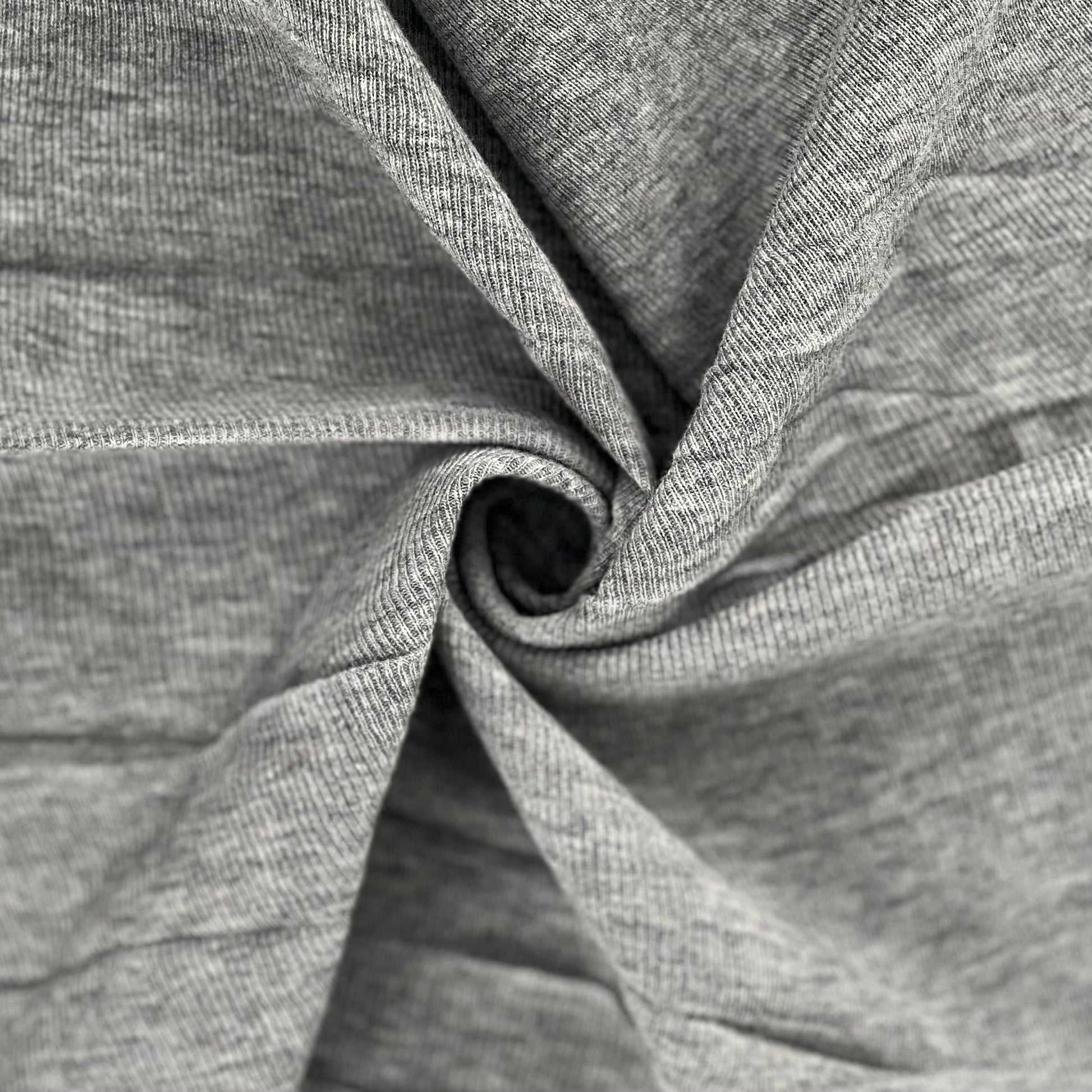 7 Ounce Cotton Tubular Jersey - Light Heather Grey - homesewn