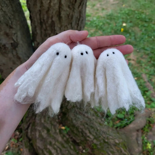 Wet/Needle Felting Workshop with Whimsical Woolies - Ghosts