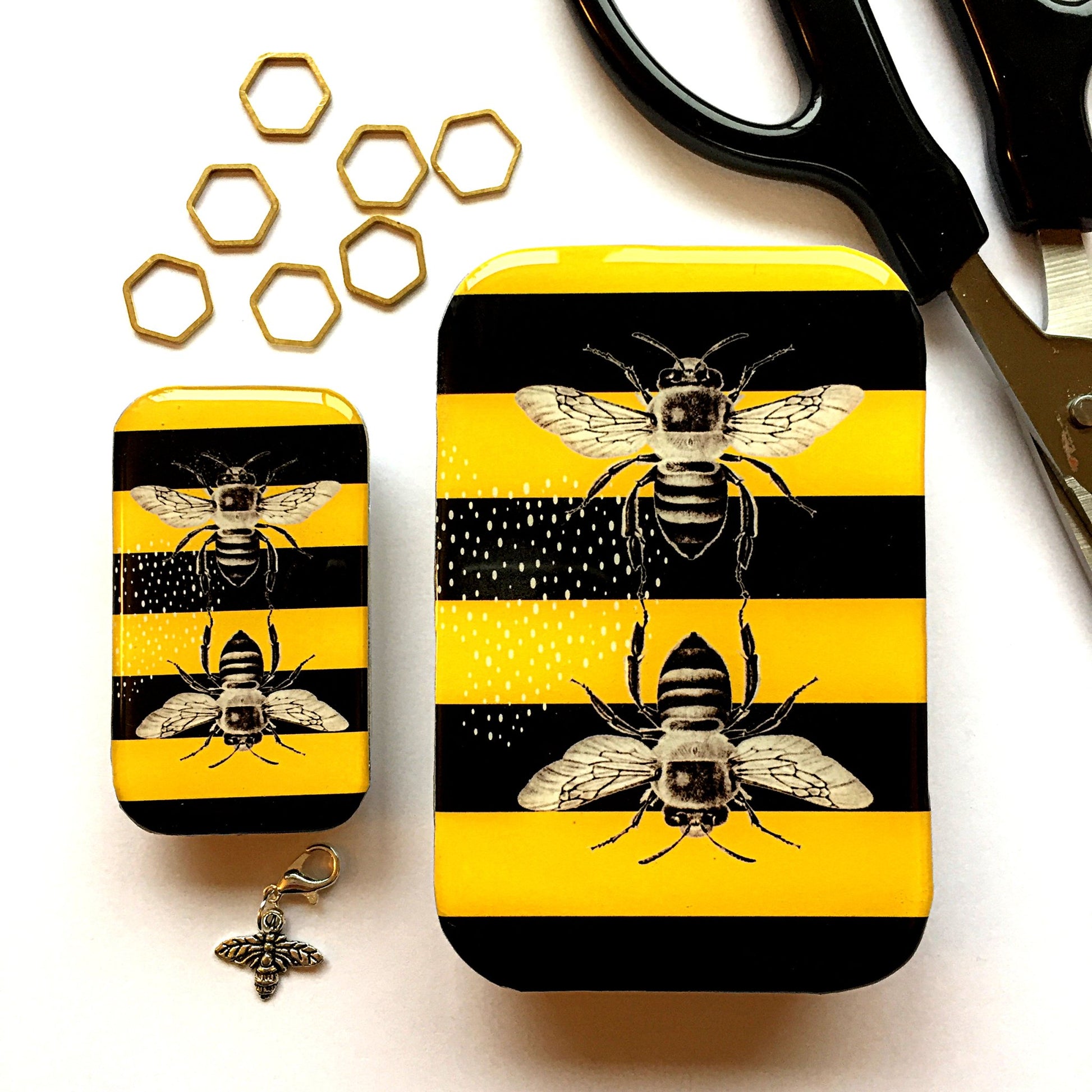 Bee Tin, Bee Notions Tin - homesewn