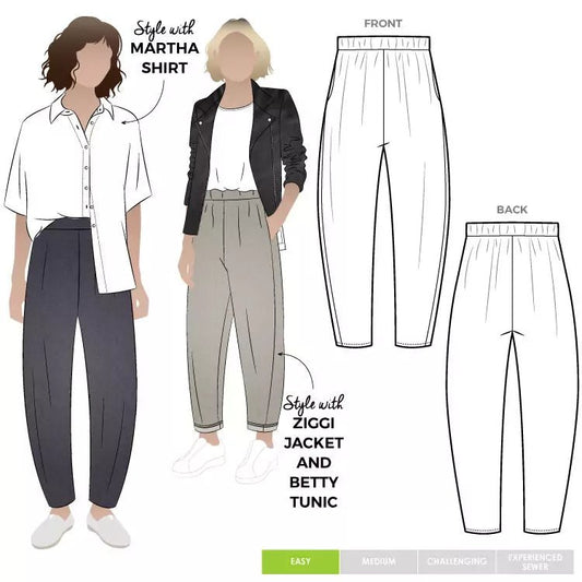 Bob Woven Pant - Paper Sewing Pattern - Style Arc - homesewn