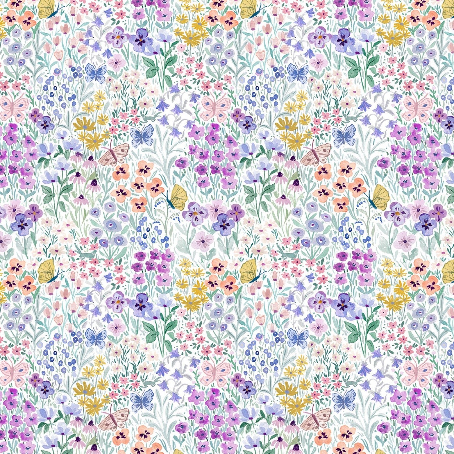 Butterfly Field - White - Spring It On - homesewn