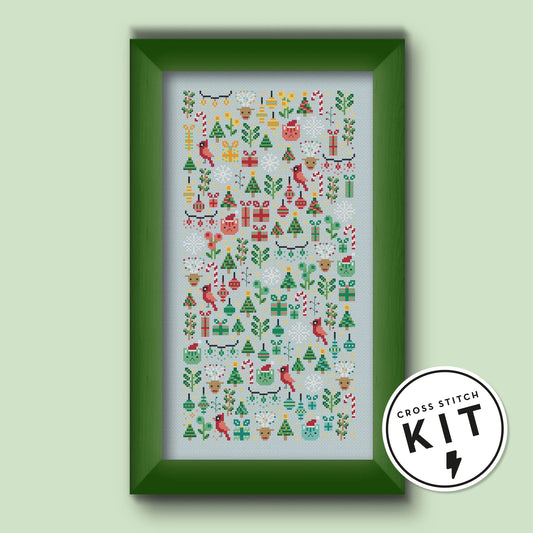 Christmas Garden Cross Stitch Kit - homesewn