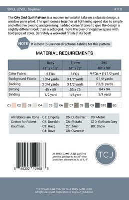 City Grid Quilt Pattern - homesewn