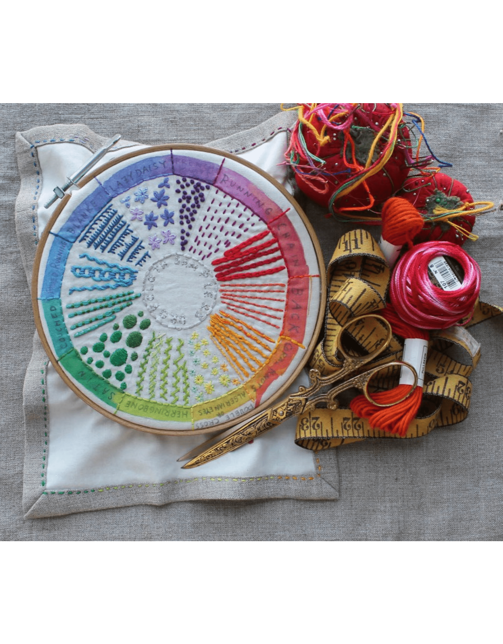 Color Wheel Sampler - Embroidery Project - homesewn