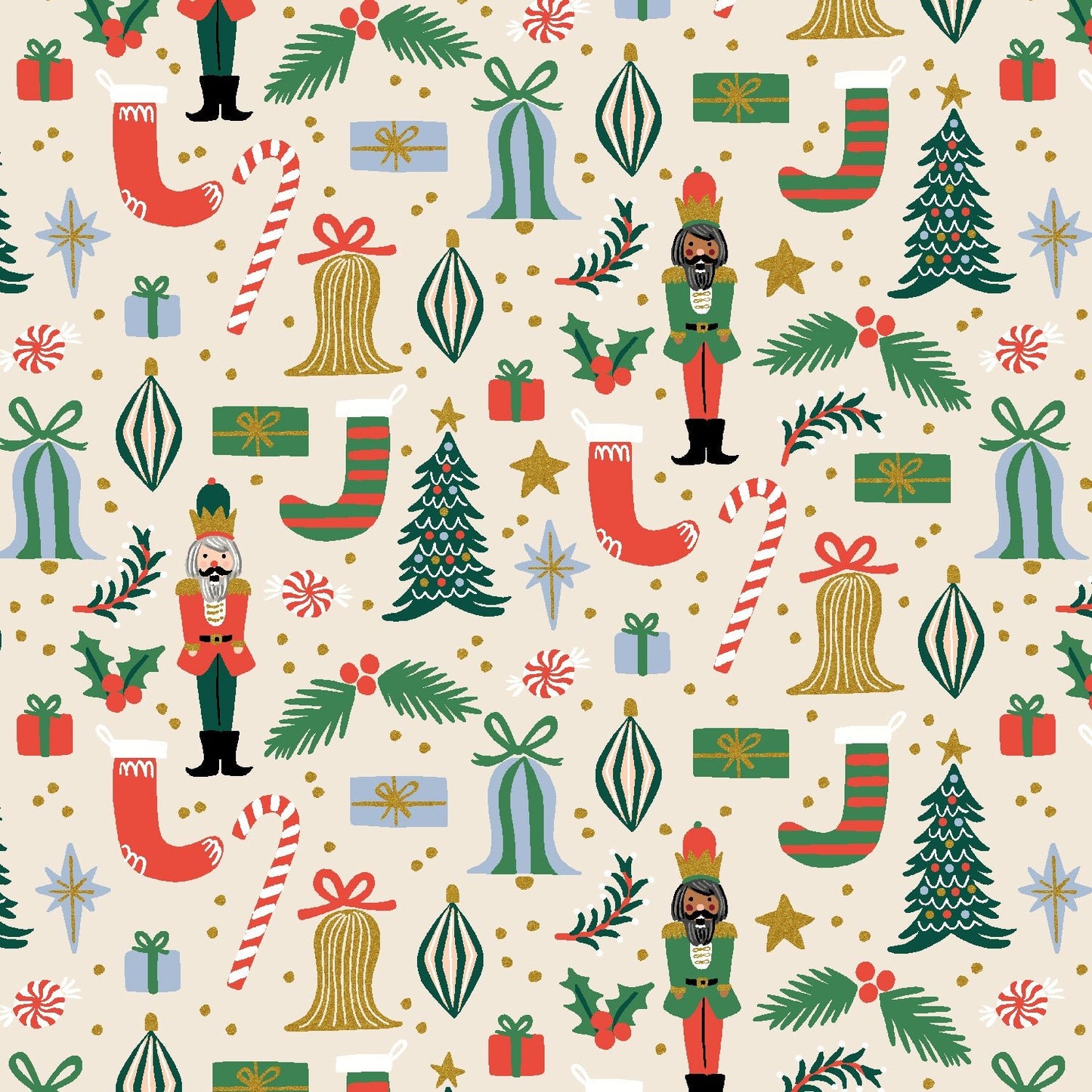 Deck the Halls - Cream - Rifle Paper Co. Holiday Classics - homesewn