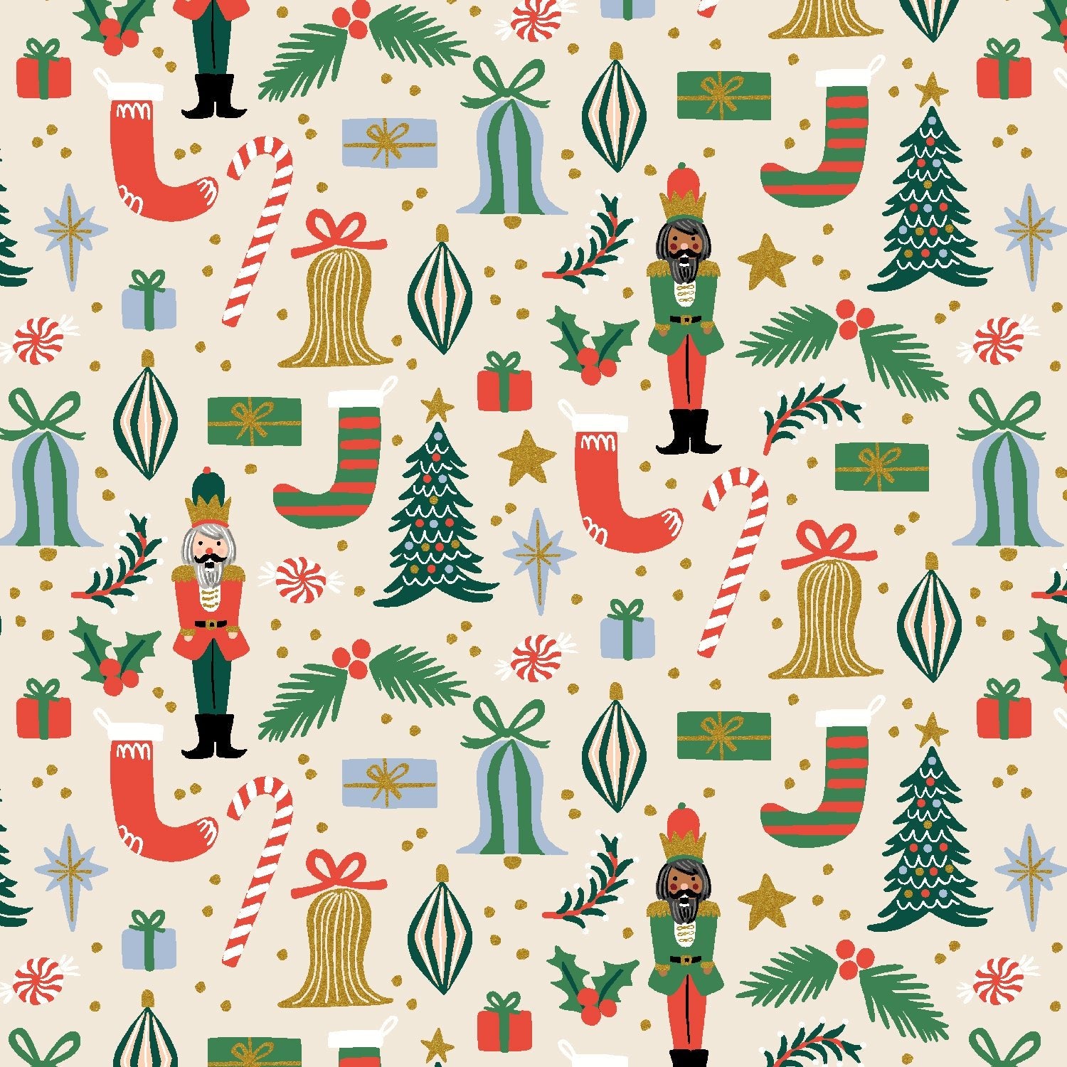 Deck the Halls - Cream - Rifle Paper Co. Holiday Classics - homesewn