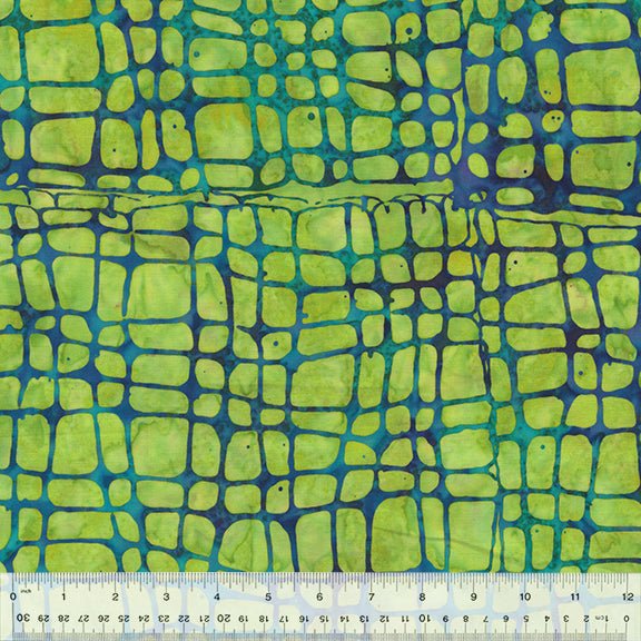 Deco Lines Batik - Green - Quiltessentials 6 Splash - homesewn