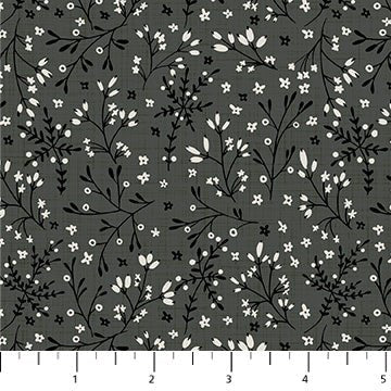 Ditsy Floral - Gray - Grasslands - homesewn