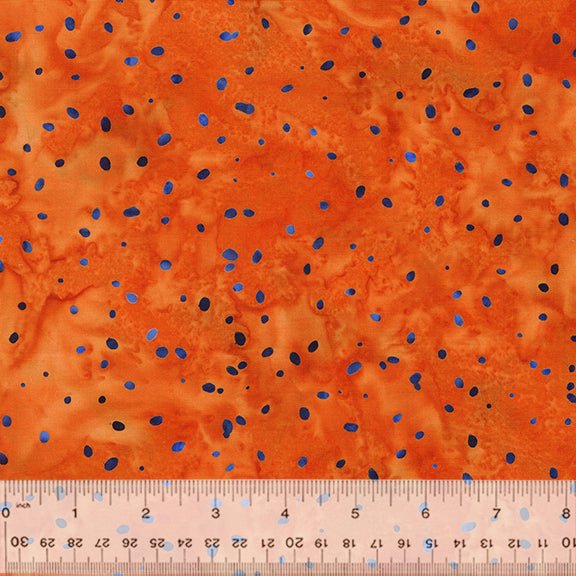 Ditzy Dots Batik - Orange - Morocco - homesewn