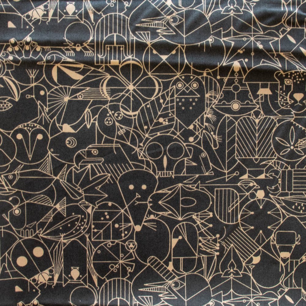 End Papers Charley Harper - Cast Iron ORGANIC Poplin - homesewn