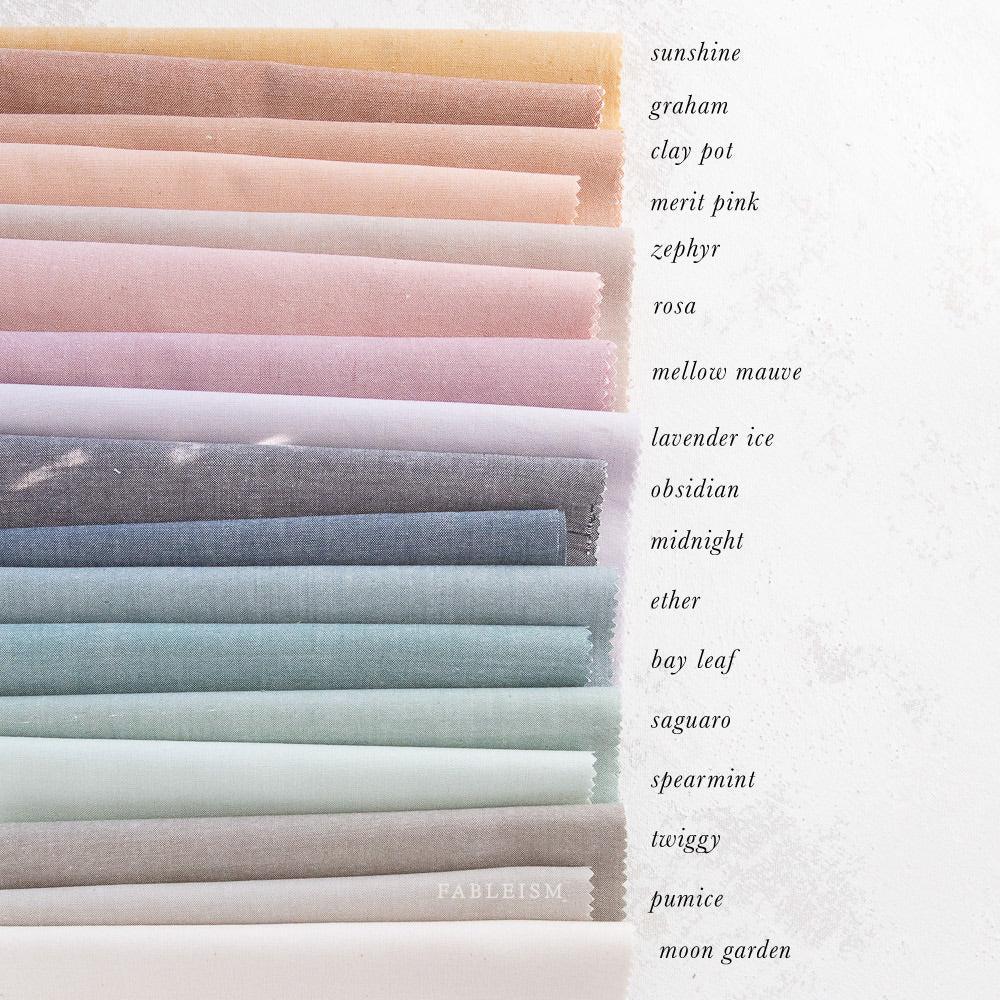 Everyday Chambray - Mellow Mauve - Fableism 140gsm - homesewn