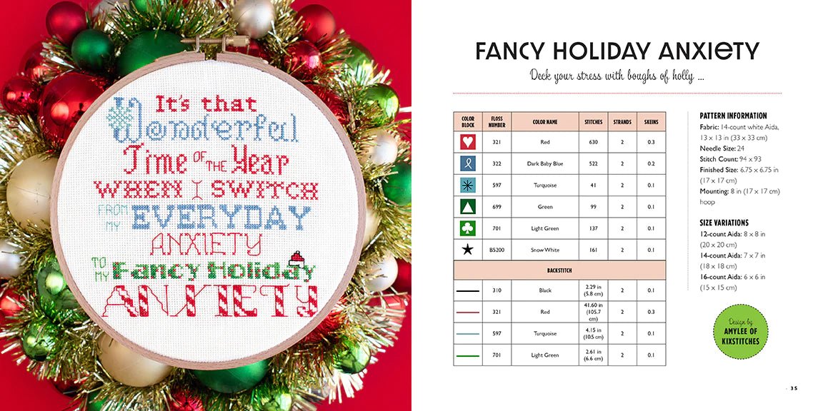 Festive As F*ck - Subversive Cross - Stitch for the Holidays - homesewn