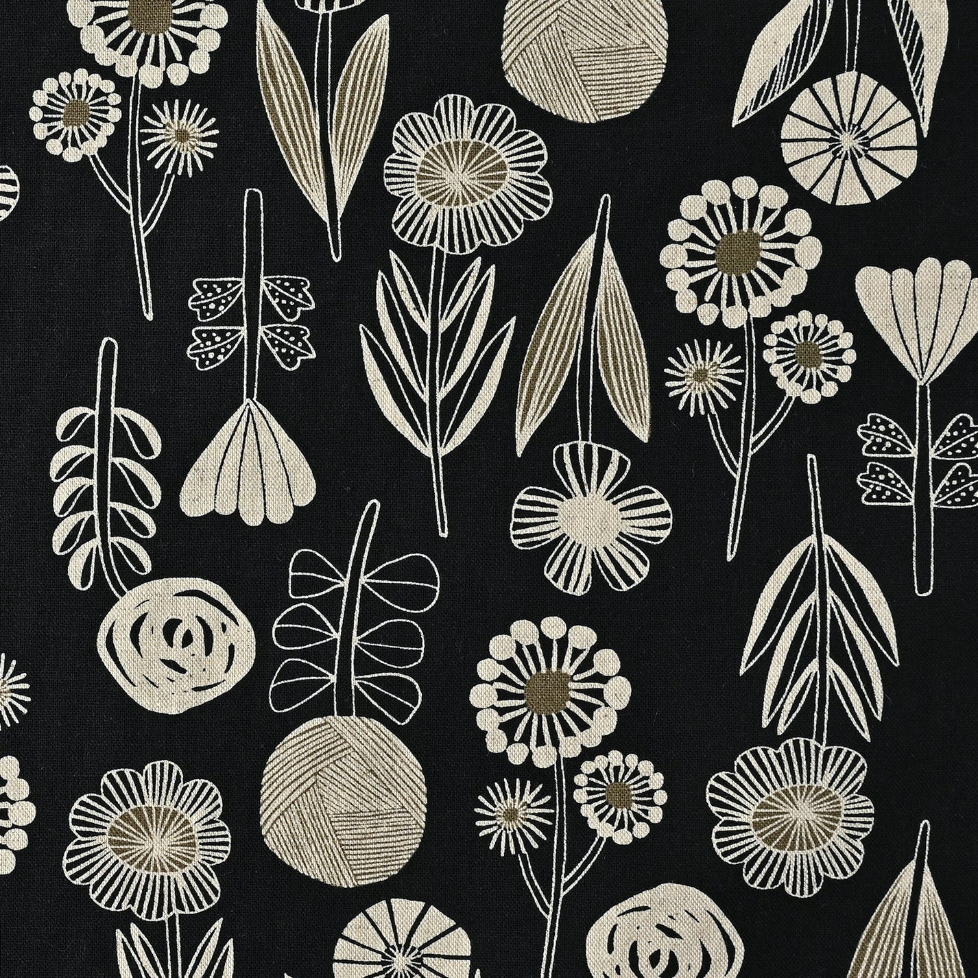 Flower Cotton Linen Canvas - Bloom by Bookhou - homesewn