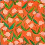 Flowerbed - Coral - By Hand - Heather Ross - homesewn