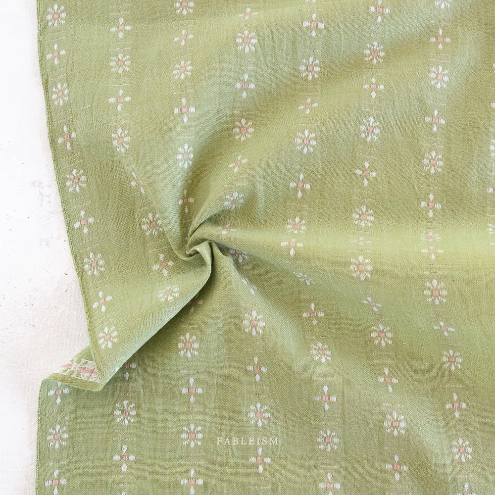 Forest Forage Daisies in Celadon - homesewn