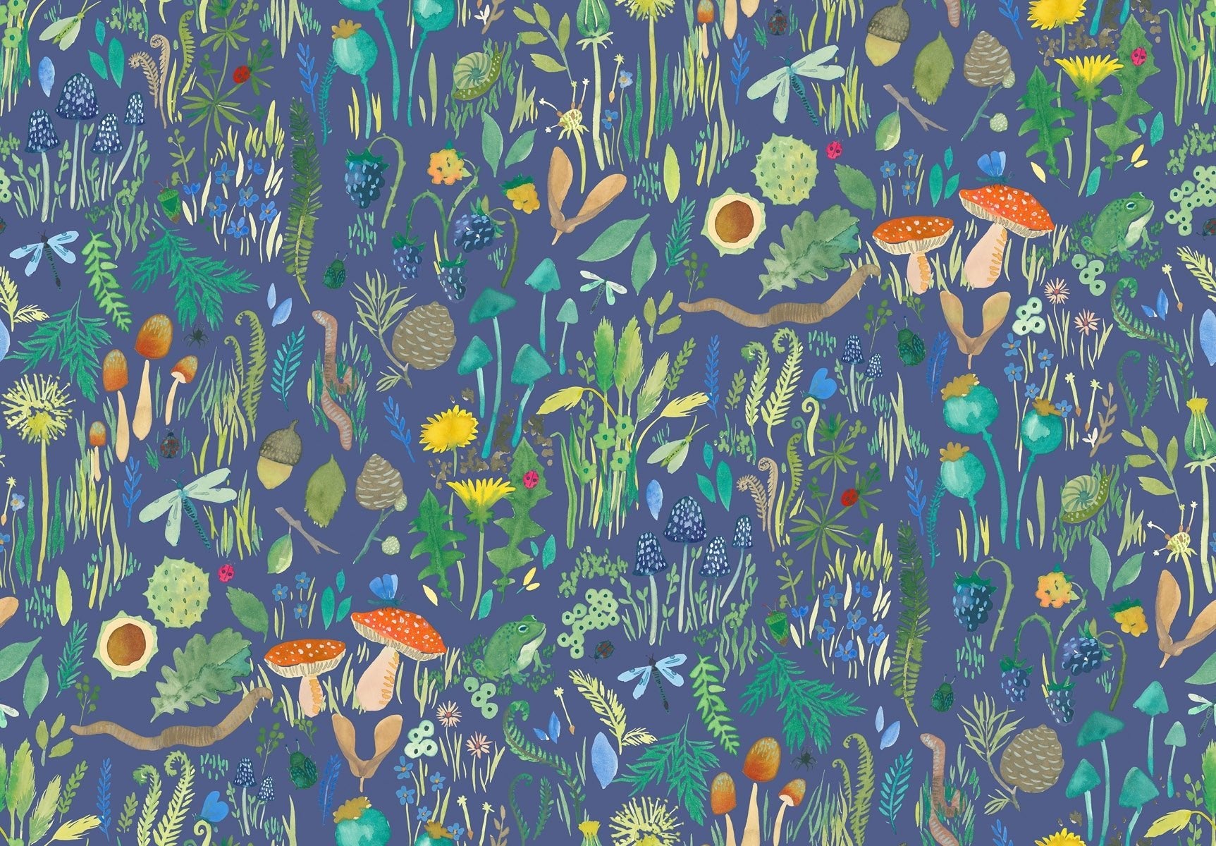 Garden Explorer - Blue - Wee Blue Bell for Lewis & Irene fabric - homesewn