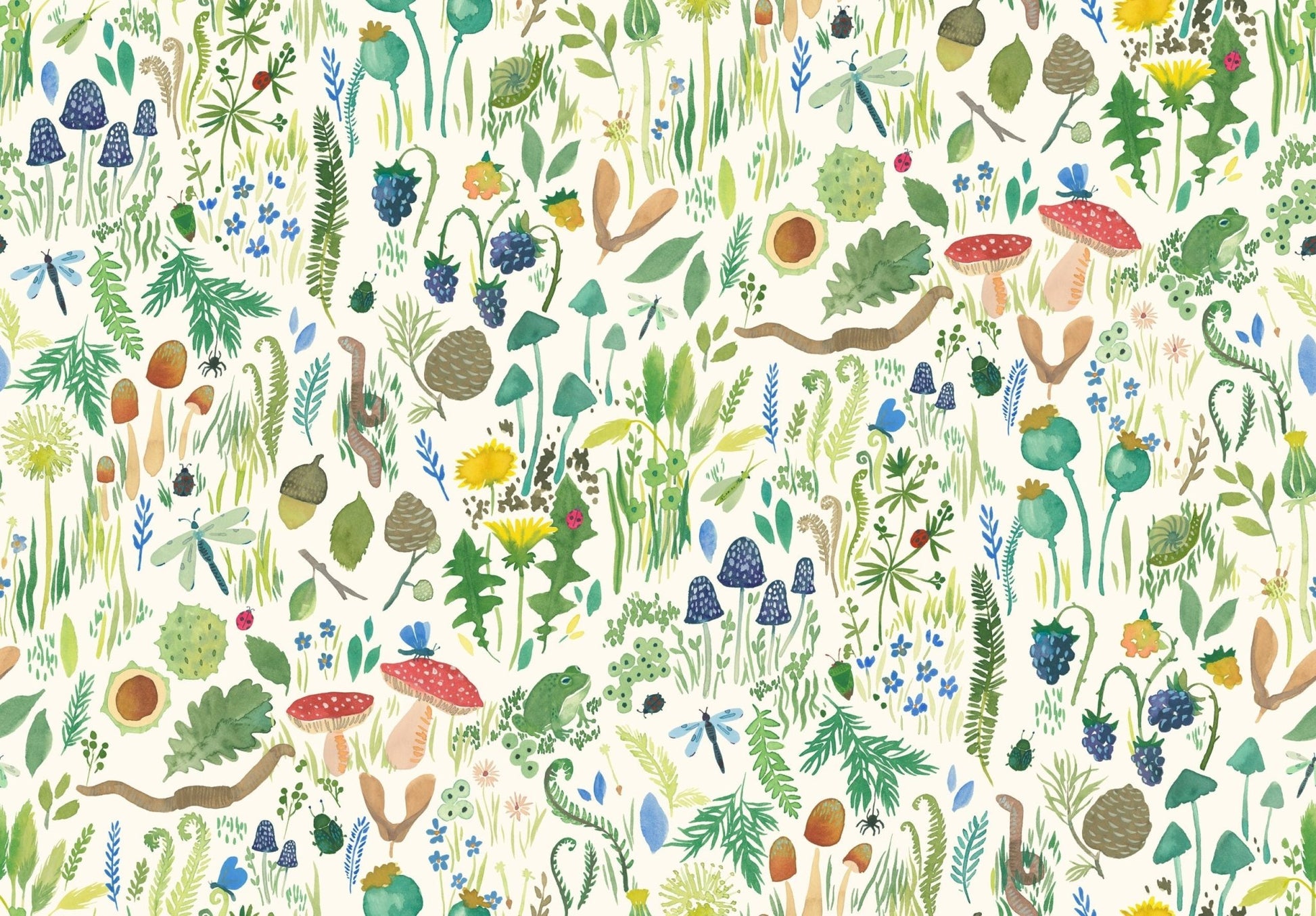 Garden Explorer - White - Wee Blue Bell for Lewis & Irene fabric - homesewn