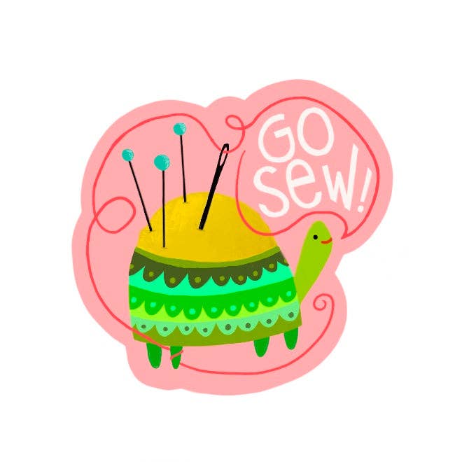 Go Sew Turtle Sticker - homesewn