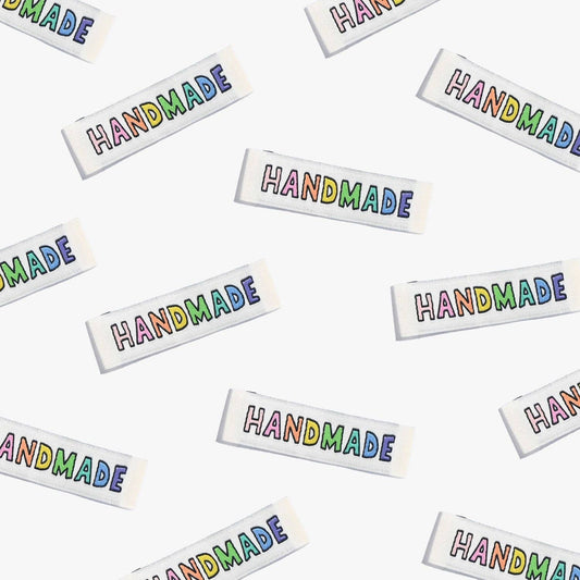 Handmade Rainbow Woven Sewing Labels - homesewn