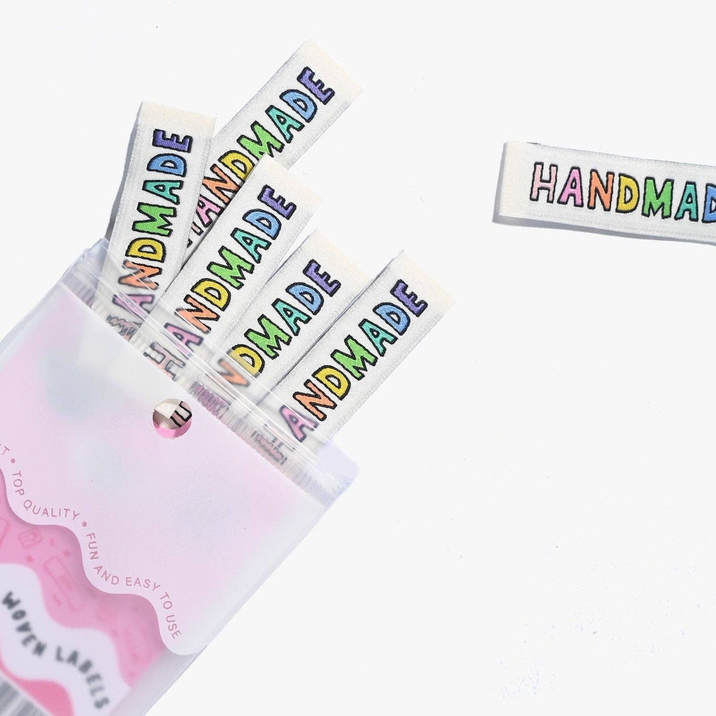 Handmade Rainbow Woven Sewing Labels - homesewn