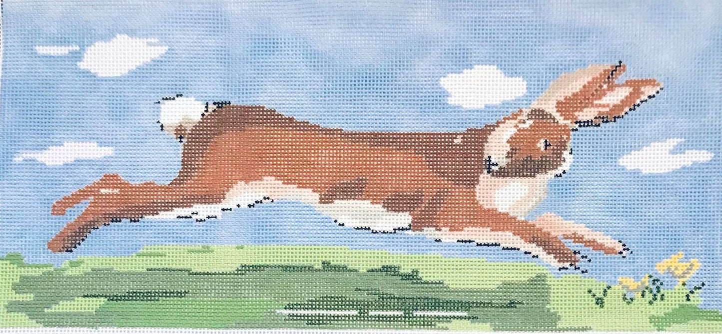 Hare - 18 mesh - Handpainted Needlepoint Canvas - homesewn