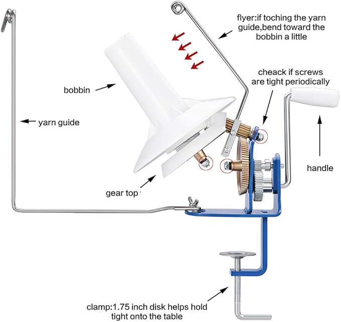 Heavy Duty Ball Winder - Metal Gears - homesewn