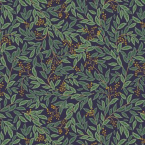 Holiday Classics - Willowberry - Navy Metallic Fabric - homesewn