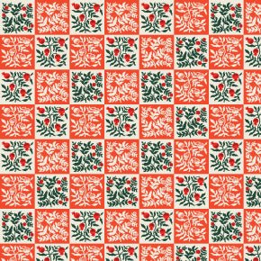 Holiday Classics - Yuletide Floral - Red Fabric - homesewn