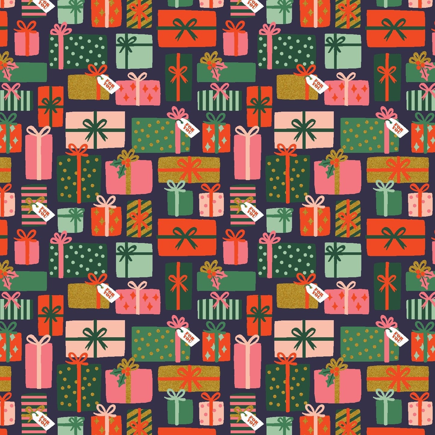 Holiday Gifts - Navy - Rifle Paper Co. Holiday Classics - homesewn