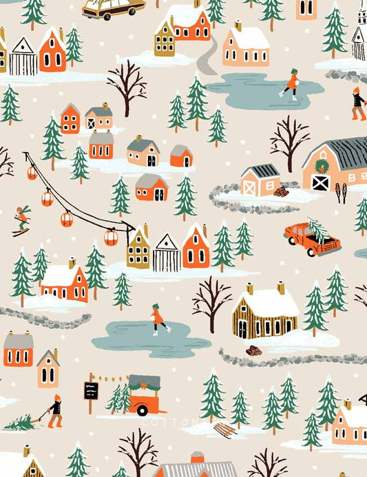 Holiday Village - Cream - Rifle Paper Co. Holiday Classics - homesewn