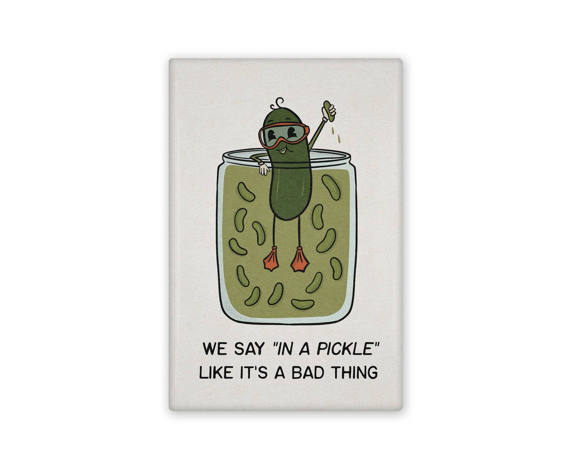 In a Pickle Illustrated Magnet - homesewn