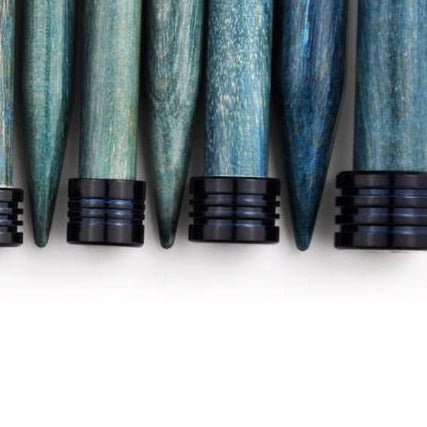 Indigo Wooden Interchangeable Needle Tips 5" - homesewn