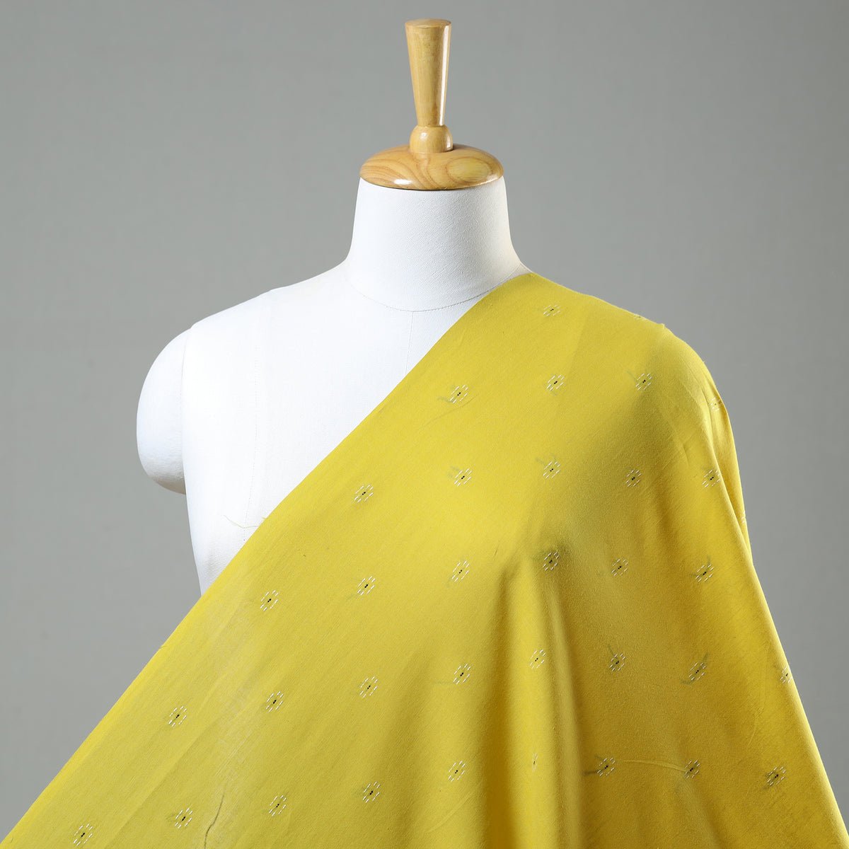 Jacquard Woven Prewashed Cotton Fabric - Yellow - homesewn