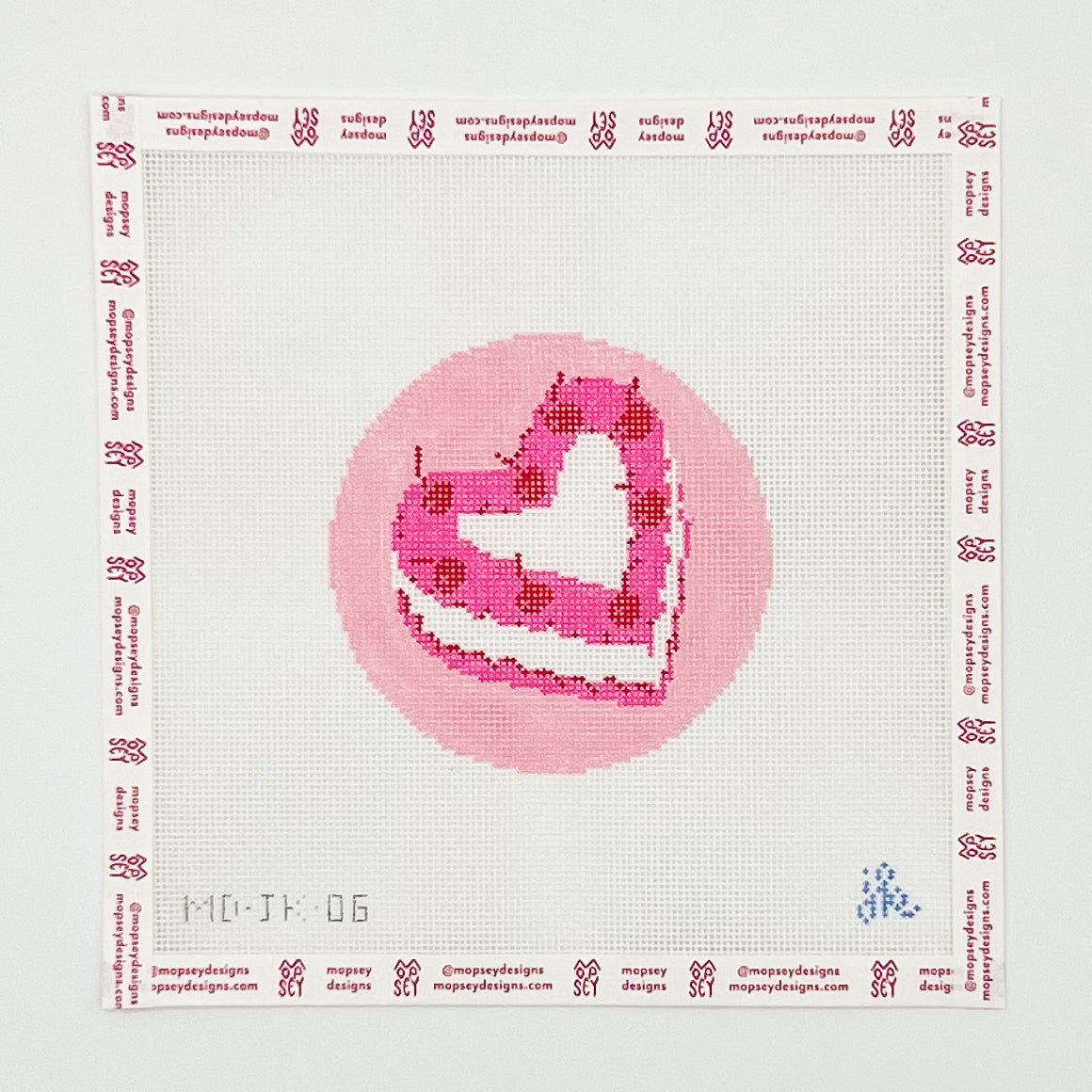 Jenny Koland: Heart Cake Needlepoint Mesh 18ct - homesewn