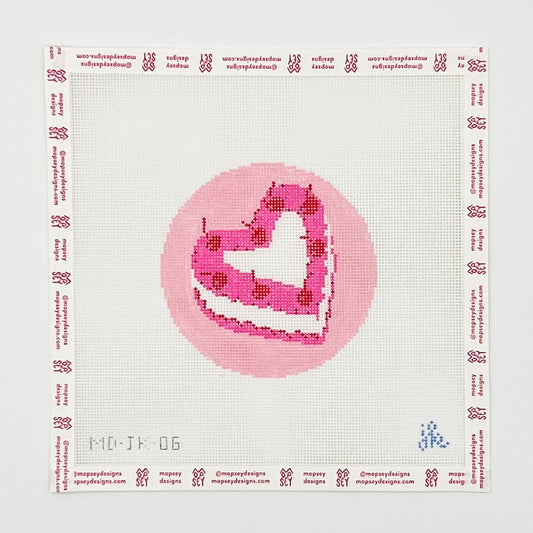 Jenny Koland: Heart Cake Needlepoint Mesh 18ct - homesewn