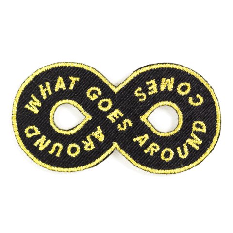 Karma Loop Embroidered Iron - On Patch - homesewn