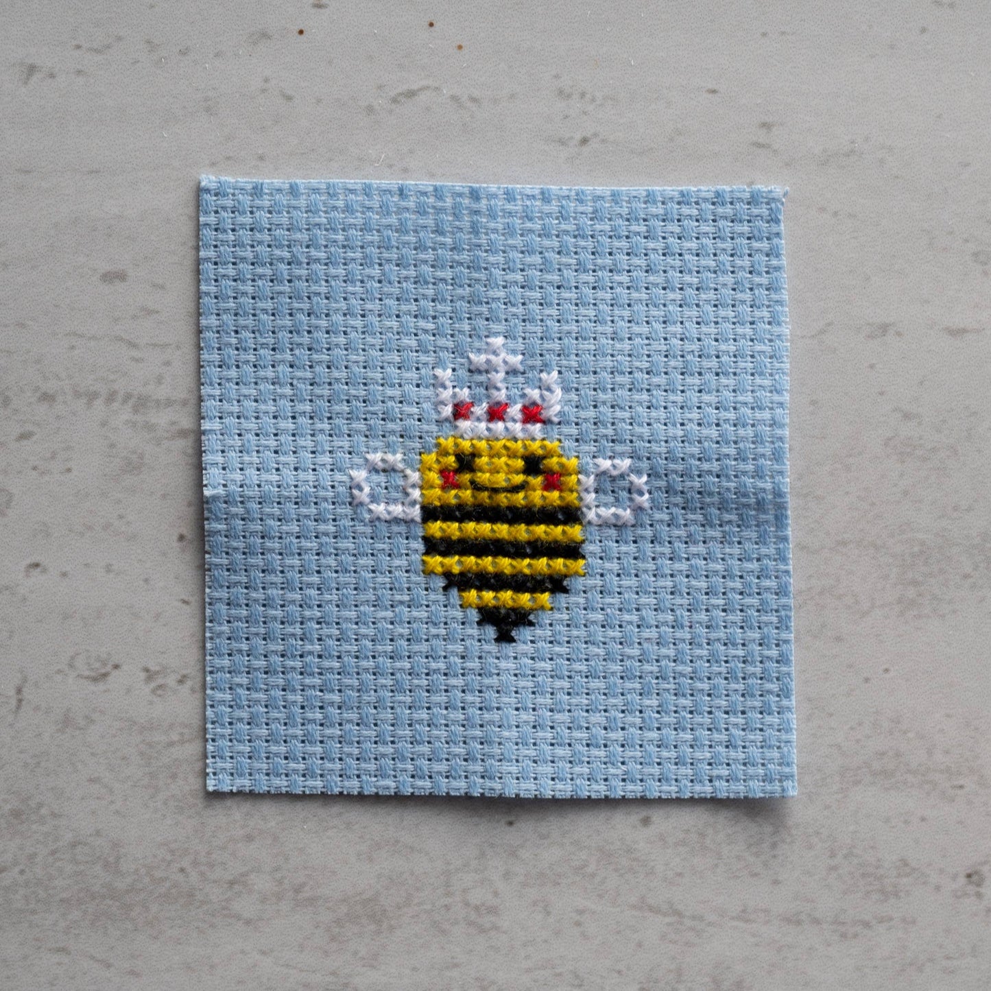 Kawaii Queen Bee Mini Cross Stitch Kit - homesewn