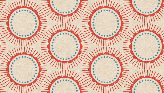 Kibori - Tara - Red - Cotton Canvas Fabric - homesewn