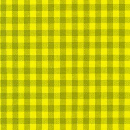 Kitchen Window Wovens Gingham Fabric - Chartreuse - homesewn