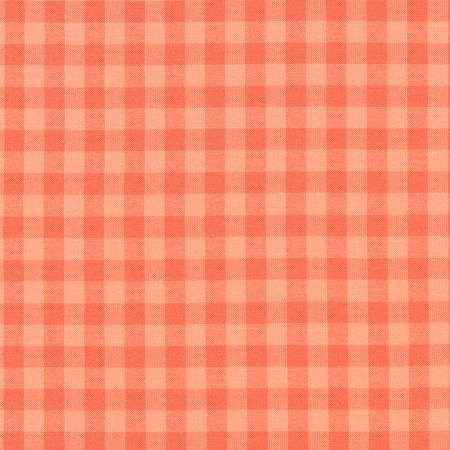 Kitchen Window Wovens Gingham Fabric - Nectarine - homesewn