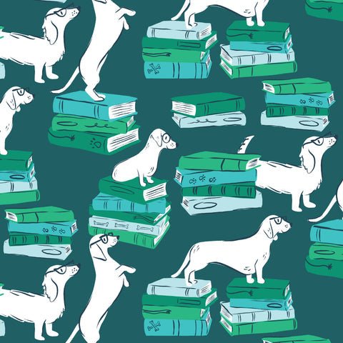 Library Hounds - Green - Teacher's Pet - homesewn