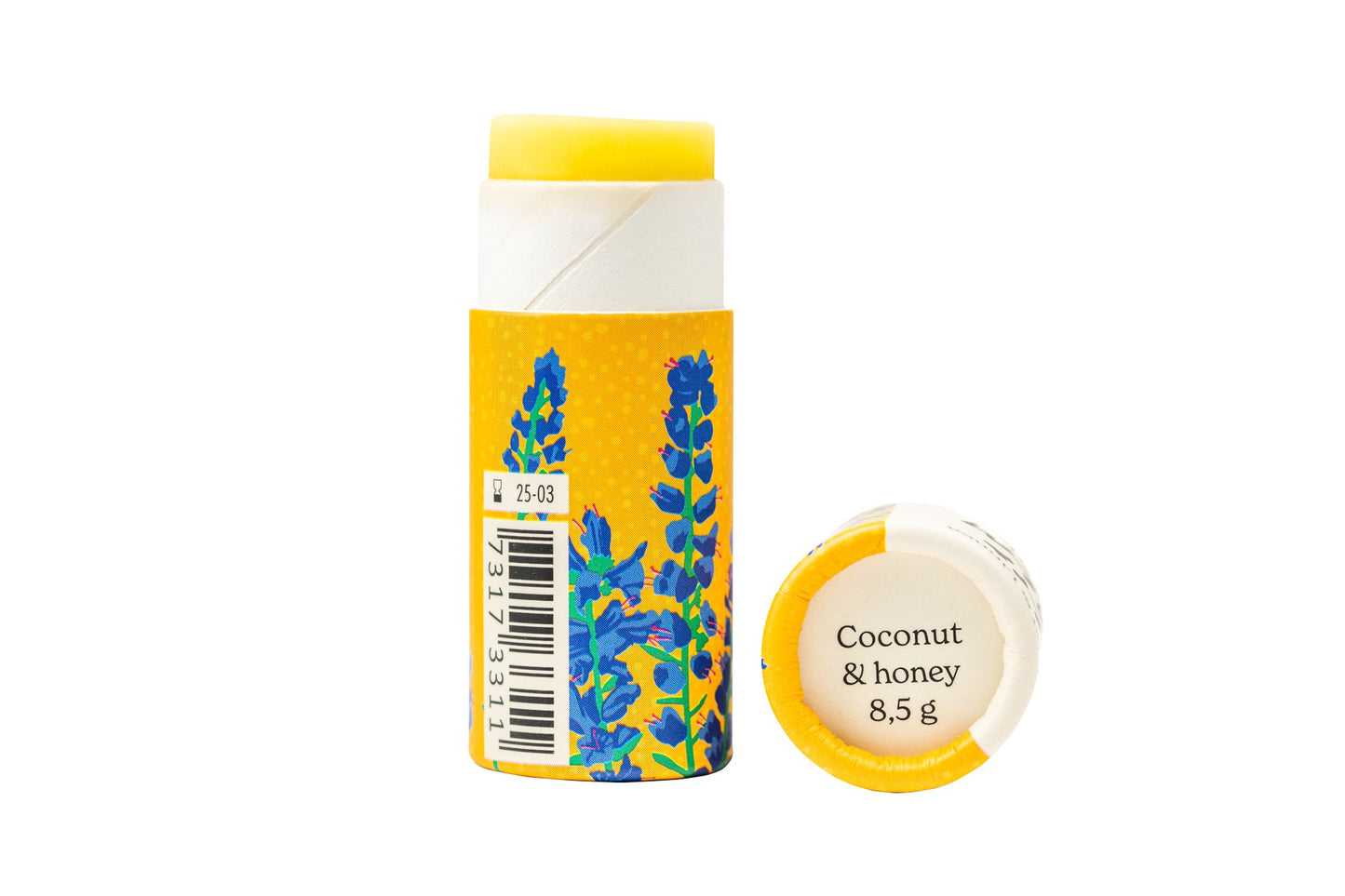 Lip balm - Coconut and honey - in paper package - homesewn