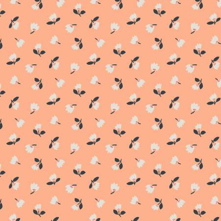 Little Flowers - Peach - A667 - 2 - homesewn