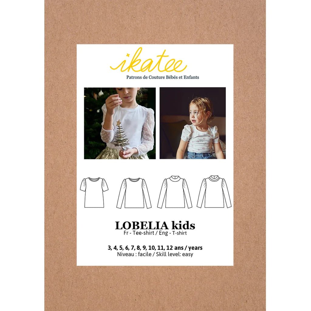 Lobelia Kids T Shirt - 3 - 12y - Ikatee Pattern - homesewn