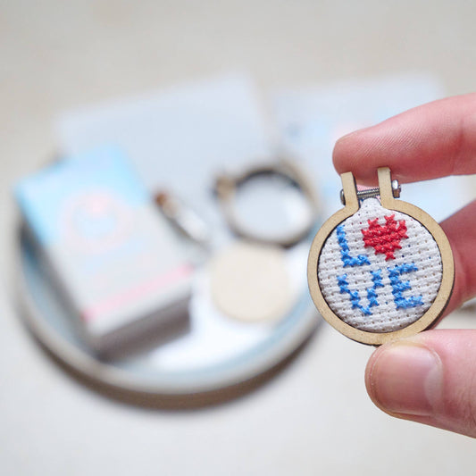 Love Letters Mini Hoop Cross Stitch - homesewn