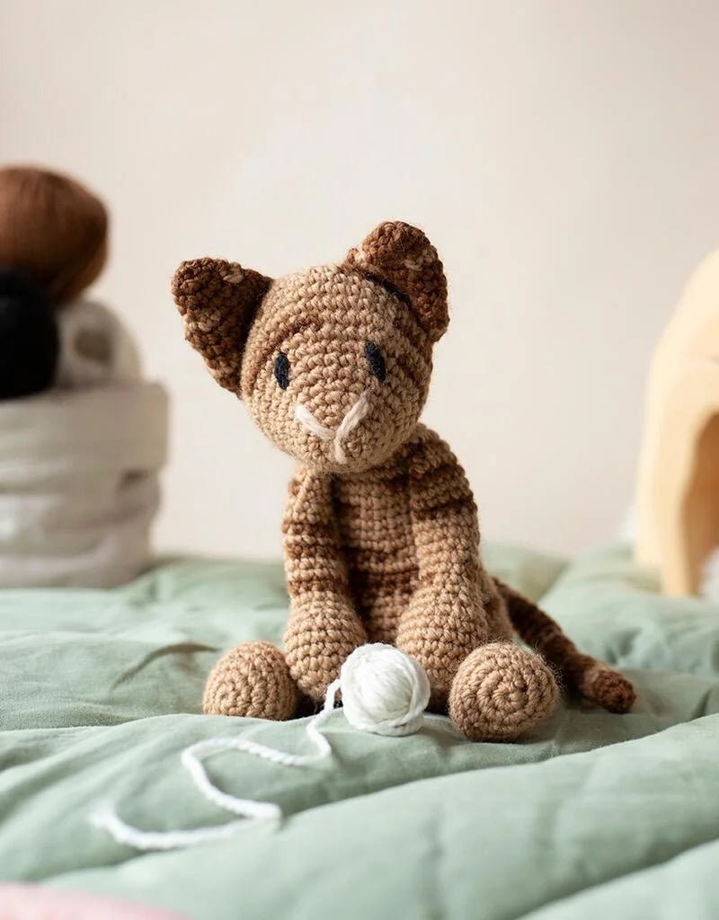 Lulu the Red Tabby Cat Crochet Kit - homesewn