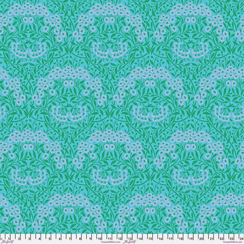 Michaelmas Daisy - Aqua || Kaffe x Morris & Co. Cotton Lawn - homesewn