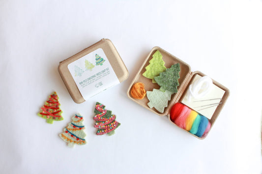 Mini Christmas Tree Felting Craft Kit - homesewn